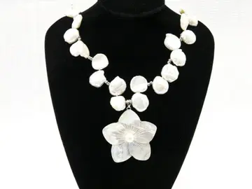 쉘 가공 목걸이 실버 금장 장식 18708201