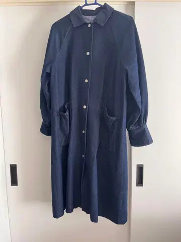 POU DOU DOU 데님 롱 코트