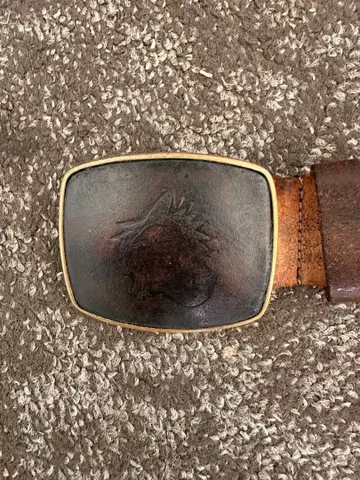 blue way 천연 가죽 벨트