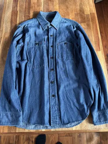 Engineered Garments 데님 긴팔 셔츠 블루