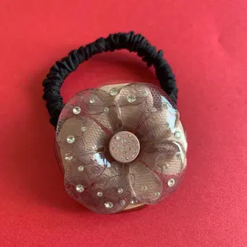 EIMI 플라워 디자인 머리끈 스톤 포함