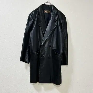 빈티지 가죽 코트 천연 가죽 양가죽 빈티지 블랙 자켓