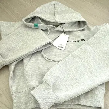 택 포함 새상품 INSTANTFUNK 그레이 후드 부착 후드티 S