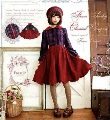 Favorite 가을/겨울 체크 원피스