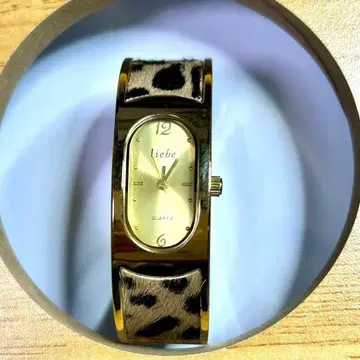 liebe 레오파드 무늬 쿼츠 손목시계