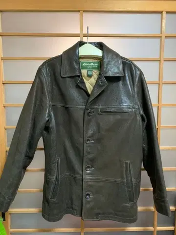 Eddie Bauer 천연 가죽 자켓 다크 브라운