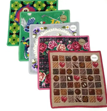 미사용 새상품 페이 손수건 5장 세트