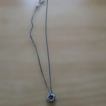 실버 펜던트 목걸이 꽃 모티브