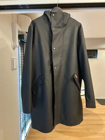 HUNTER 블랙 레인코트 M