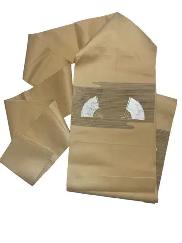 나고야 오비 순수 실크 부채 문양 기모노 오비 후쿠로 오비