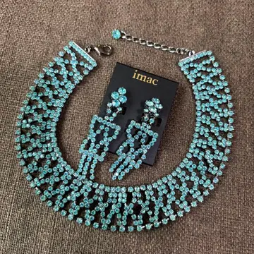 이맥 초커 귀찌 큐빅