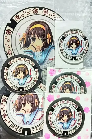 스즈미야 하루히 토코로자와 LED 맨홀 배지 아크릴 스탠드 스티커 엽서