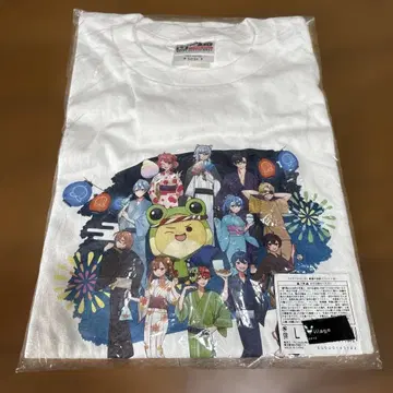 컬러풀 피치 T셔츠 L 사이즈 화이트