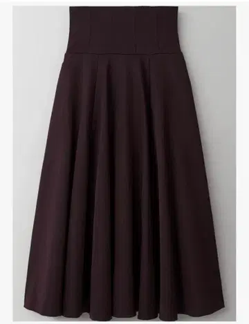 [ SNIDEL ] 하이웨스트 볼륨 스커트 WINE