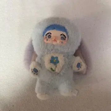 토끼 귀 스카이블루 봉제 인형