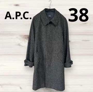 A.P.C. apc 스텐 칼라 여성용 코트 글렌체크 38