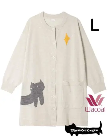 와코루 츠모리치사토 쓰리 롱 가디건 정가 33000엔 아이보리 L