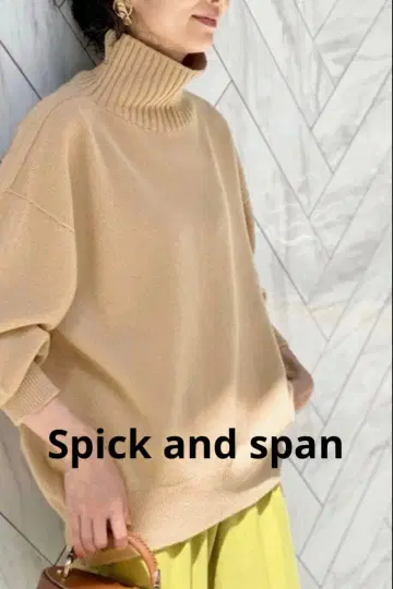 Spick&Span 울 캐시미어 터틀넥 풀오버 니트