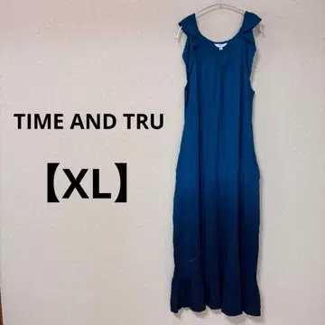 TIME AND TRU 프릴 슬리브리스 롱 원피스 [ XL ]