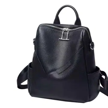 8620 블랙 합성 피혁 백팩