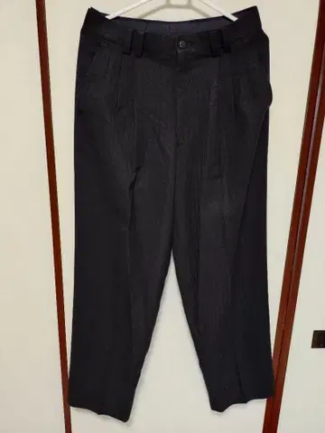 블랙 스트라이프 빈티지 슬랙스 3턱 l'garage uomo