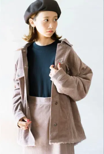 SENCE OF PLACE 코듀로이 자켓 서스펜더 스커트 세트