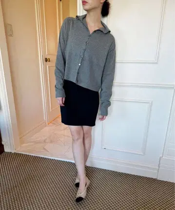 EDIT. FOR LULU 별주 하이넥 니트 가디건