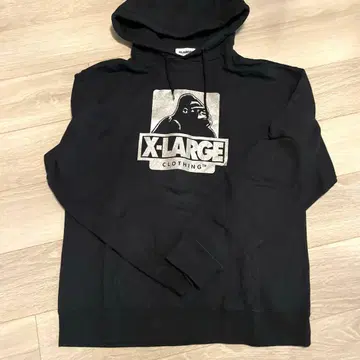 X-LARGE 고릴라 프린트 후드티 블랙