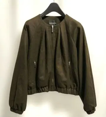 BLENHEIM 브렌헤임 울 노카라 블루종 크롭 자켓