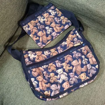 레스포 곰 무늬 숄더백 세트