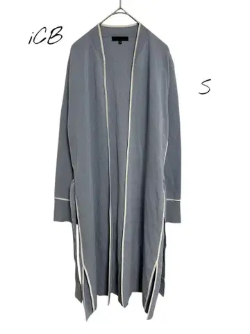 iCB 가디건 상의 롱 겉옷 끈 포함 S