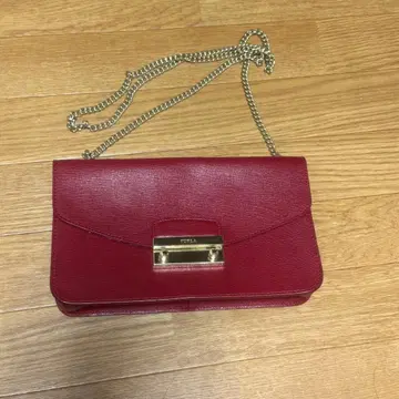 훌라 FURLA 체인 숄더백 빨간색