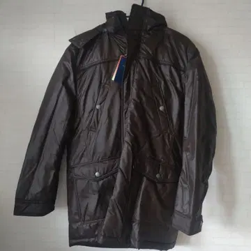 남성용 코트 브라운 보온 충전솜 발수 가공