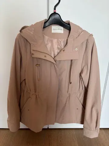 마운틴 후드티 핑크 베이지