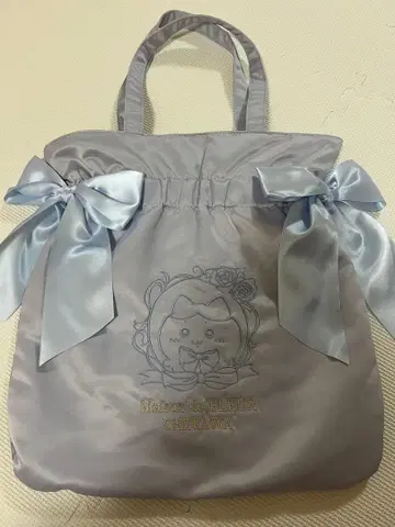 치이카와 Maison de FLEUR 자수 더블 리본 토트백 하치와레