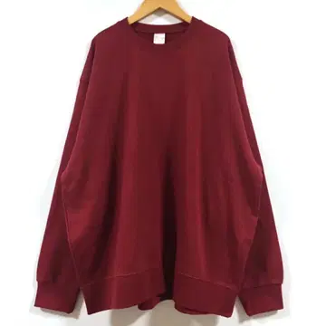 새상품 슈퍼 빅 맨투맨 트레이닝복 긴팔 남성용 와인 4XL