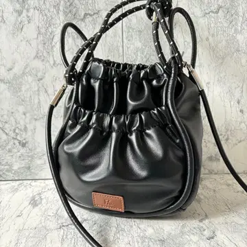 CPCM PU 파라코드 개더 미니 숄더백 블랙