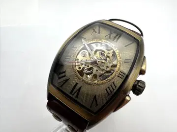 남성용 앤티크 스켈레톤 자동 와인딩 손목시계 브론즈 케이스