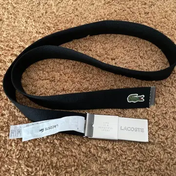 LACOSTE 블랙 스포츠 벨트