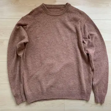 무인양품 울 100% 브라운 니트 스웨터 L 사이즈 무인양품