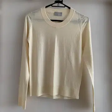 MARGARET HOWELL 아이보리 니트 스웨터 얇은 소재 긴팔