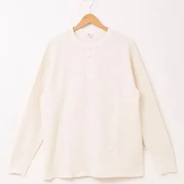 Backers 화이트 헨리넥 긴팔 상의