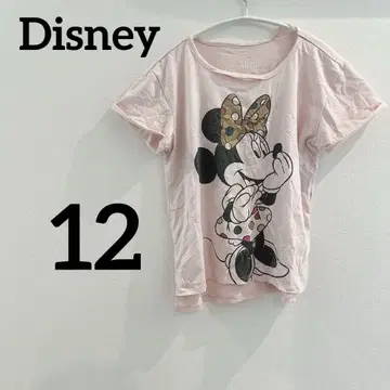 Disney [ 12 ] 미니 마우스 T셔츠 핑크 리메이크 디즈니