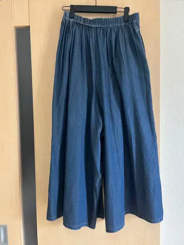 금일 한정 BEARDSLEY 비어즐리 데님 플레어 가우초 와이드 팬츠