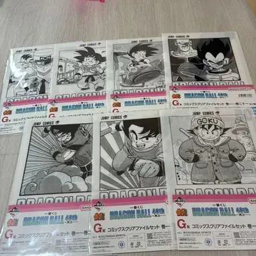 드래곤볼 1번 복권 40th 클리어 파일 세트 7종