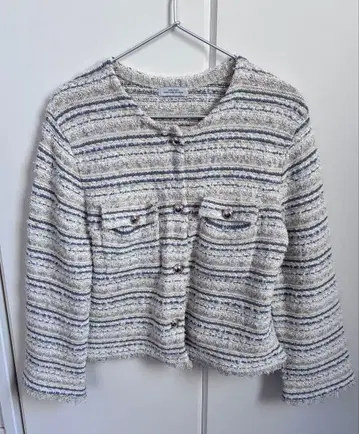 그린 레이블 릴랙싱 스트라이프 니트 자켓