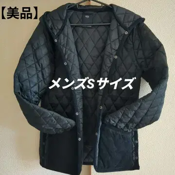 AZUL 퀼팅 자켓 블랙 후드 부착