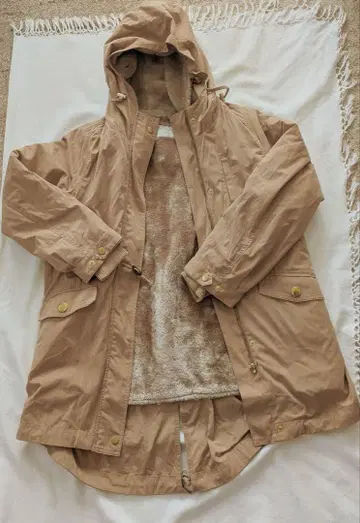 Discoat 디스코트 모즈 코트 보아 라이너 베이지 M