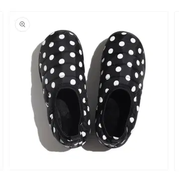 SUBU VAMP PLATFORM 블랙/화이트 도트 슬립온