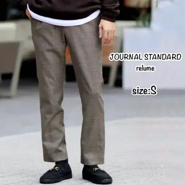 새상품급 JOURNAL STANDARD relume 체크 이지 팬츠